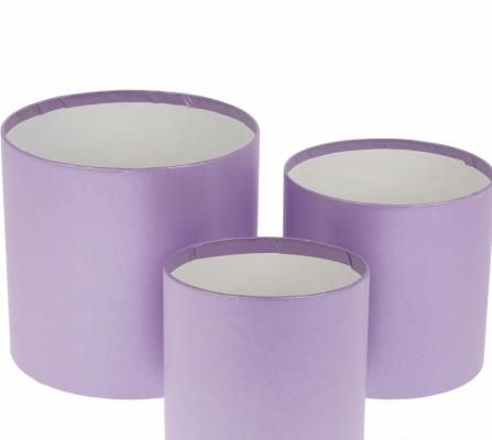 картинка Коробка цилиндр Без крышки 397111  (№1 из 3шт) 12,5х12см фиолетовый от магазина Флоранж