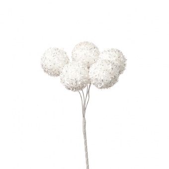 картинка Набор шариков на вставках 6шт., D3xH14см, белый от магазина Флоранж