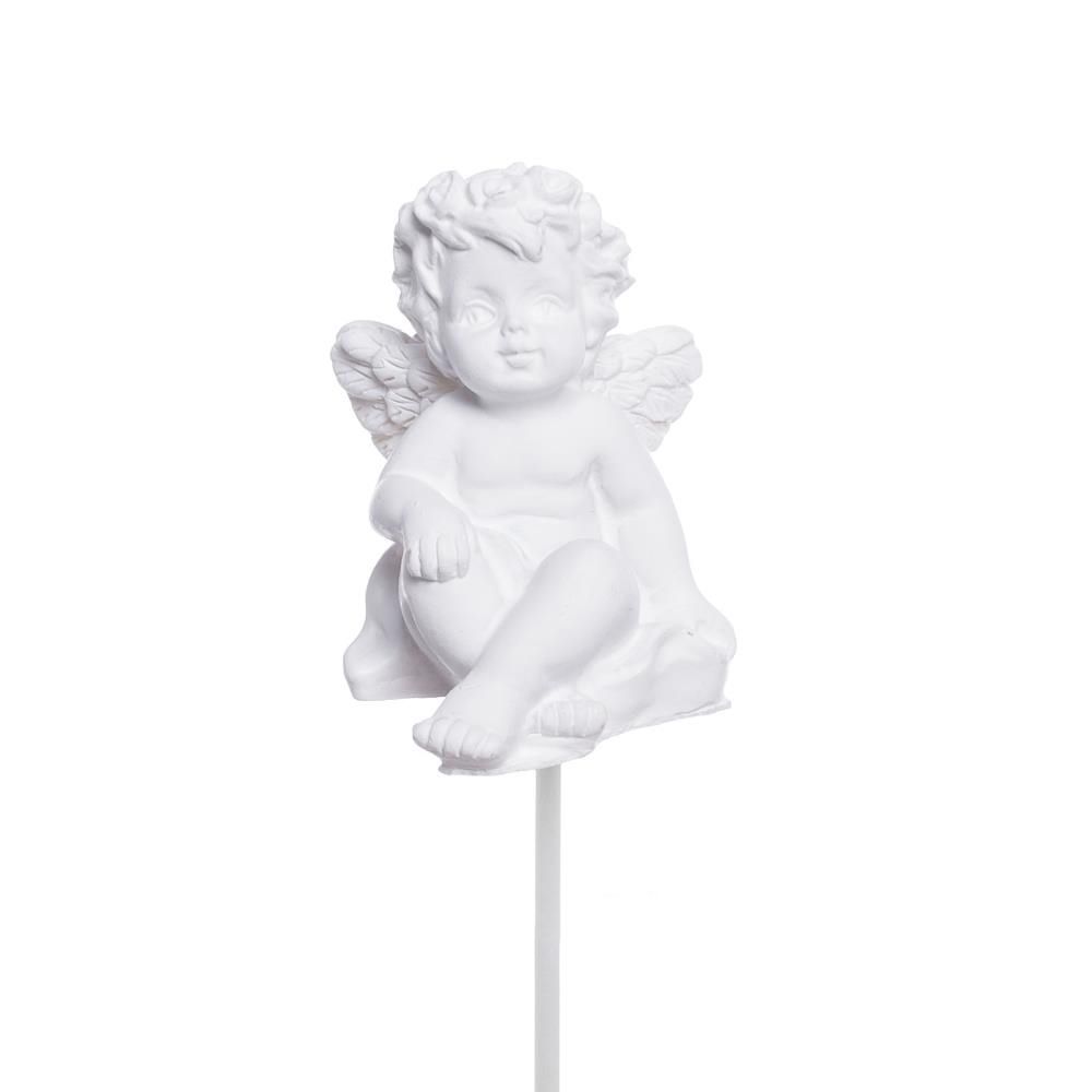 картинка вставка Ангел  (пластик), 2.5х3х20.5см белый от магазина Флоранж