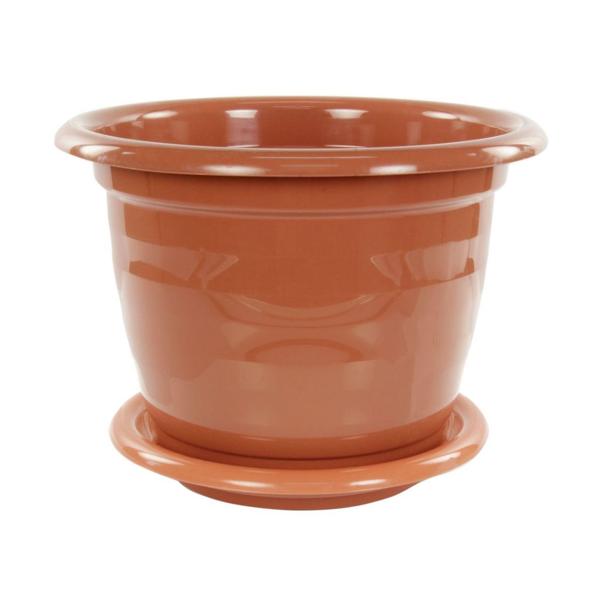 Горшок пластиковый Виола, коричневый, 11,5х13,5см, 1л; Россия